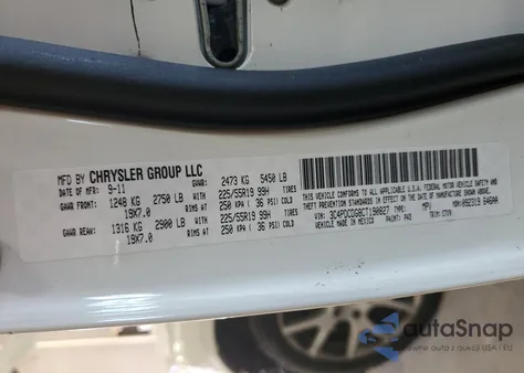 2012 Dodge Journey Crew from USA, damaged, VIN 3C4PDCDG8CT190827